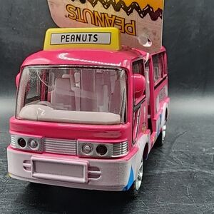 Peanuts Pink and Yellow Toy Bus